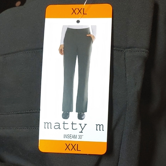 NWT Matty M Women's Pull On Straight Leg Office Pants Dark Olive (Green) XXL - Picture 7 of 7